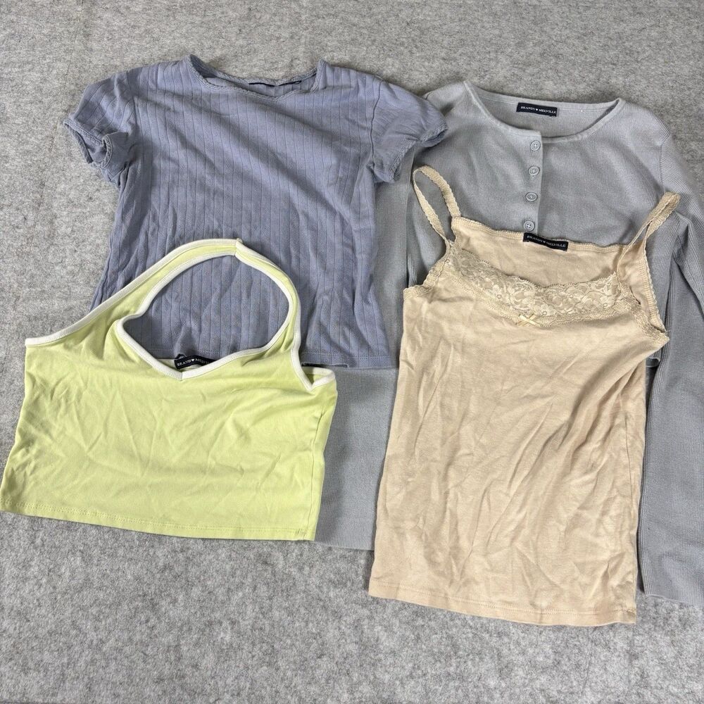 Brandy Melville 100% Cotton Top Shirt Sweater Cardigan Basics S/M Lot Of 4